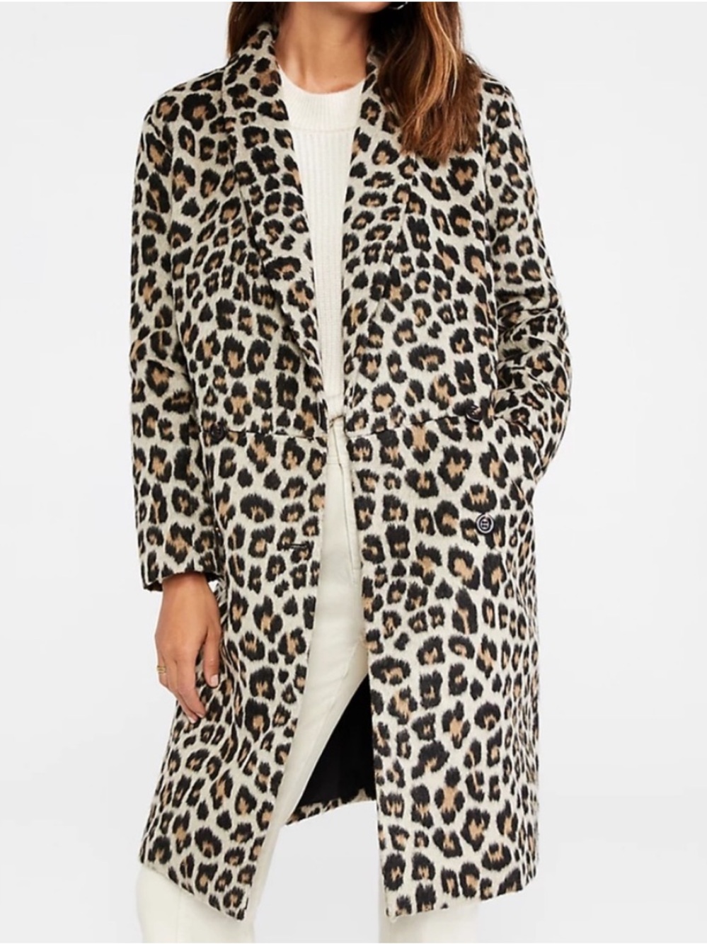 BNWT SMALL Ann Taylor Leopard Print Shawl Collar Cocoon Coat